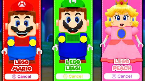 New Playable Lego Mario Luigi And Peach In Super Mario 3d World Youtube