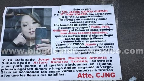 Cártel Jalisco Nueva Generación CJNG acusa en Narcomanta a