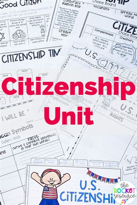 Free Citizenship Worksheets Printables