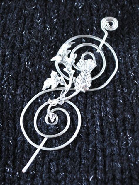 Scottish Thistle Shawl Pin Inspired By By Michellesassortment Shawl Pin