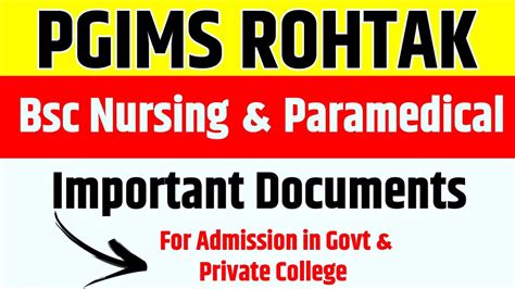 Pgims Rohtak Bsc Nursing Documents Pgi Rohtak Bsc Nursing Bpt