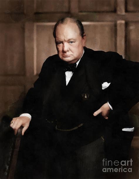 Winston Churchill Painting By Vincent Monozlay Pixels