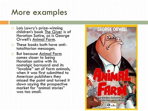 Examples Of Satire In Animal Farm By George Orwell Animal West