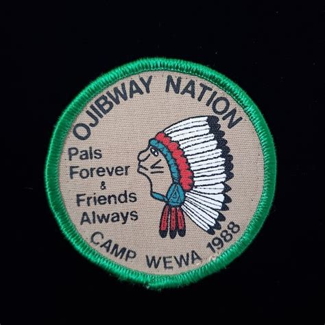 Ojibway Nation Y Indian Guides Patch Camp Wewa 1988 Pals Etsy