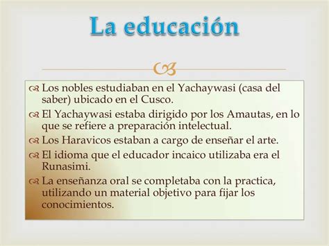 Educacion Inca