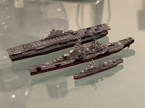 Model Ww2 Pacific Fleet Paper Model Larger Ships Are 65 Cm Long R
