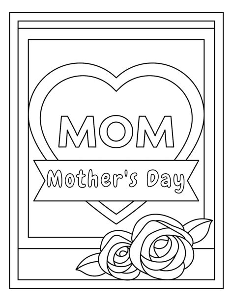 Best Mom Printable Coloring Pages Pages Etsy