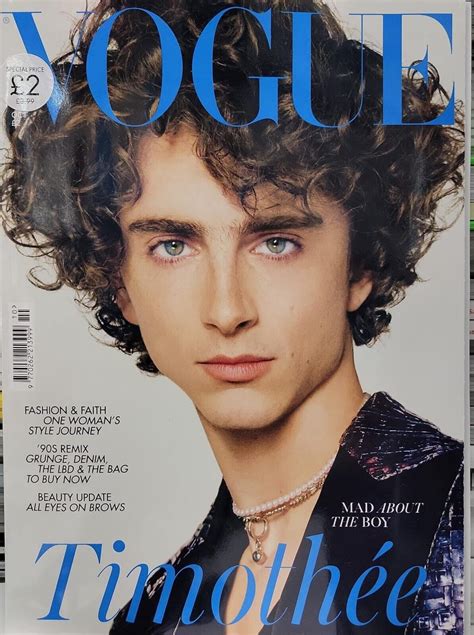 Vogue Uk British Magazine October 2022 Timothee Chalamet Brand New In