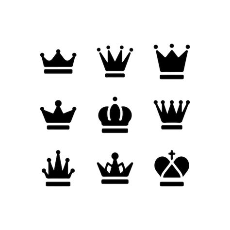 Premium Vector Royal Crown Icon Set Vector