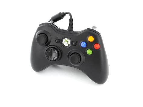 Xbox 360 Wired Controller Blackglossy Black Neweggca