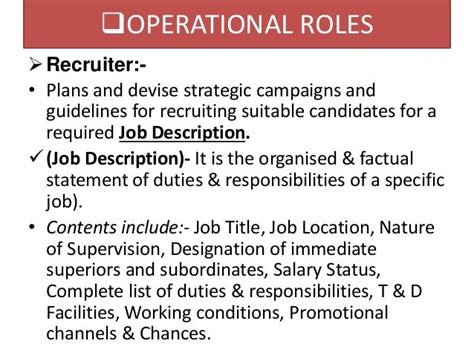 Hr Roles And Responsibilities