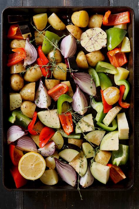 Use the best seasonal ingredients and make fresh veg the star. Roasted Mediterranean Vegetables with Potatoes - The Last ...