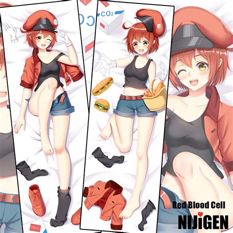 A ditzy red blood cell who has just started her job, delivering oxygen Hataraku Saibou Red Blood Cell Sexy Cute Anime Dakimakura ...