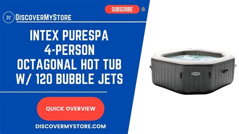 Intex Purespa 4 Person Octagonal Hot Tub Spa With 120 Bubble Jets Youtube