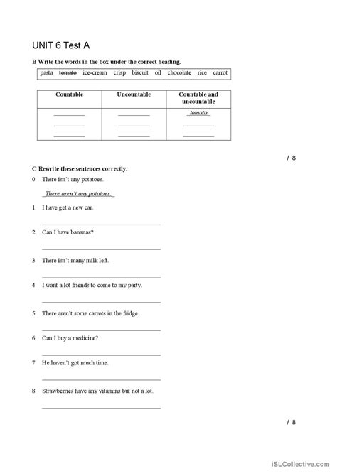 Countables Uncountables English Esl Worksheets Pdf And Doc