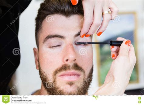 Woman Making Beauty And Make Up Treatment In A Saloon Stock Image Image Of Beauty Portrait