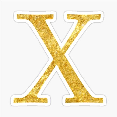 Letter X Gold Stickers Gold Stickers Lettering Monogram Letters