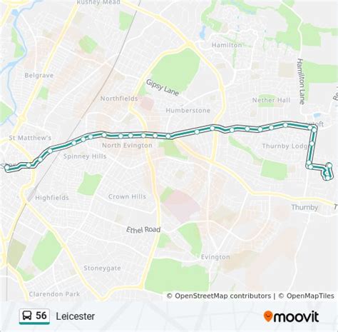 56 Route Schedules Stops And Maps Leicester Updated