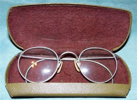 Army Military Issued Vintage Clear Eyeglasses With Case Wrap Around