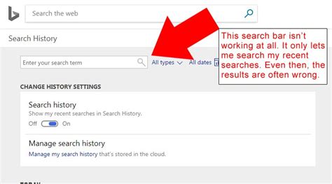 Bing Images Search History The Information Box Displays A Snippet Of