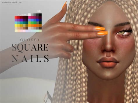 The Sims Resource Glossy Nail Pack By Pralinesims Sims