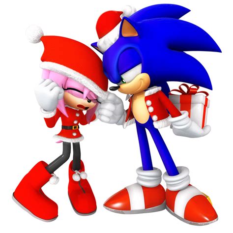 Christmas Sonic And Amy 2021 Render By Nibroc Rock On Deviantart