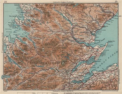 Scottish Highlands Ross And Cromarty Sutherland Moray Firth Vintage