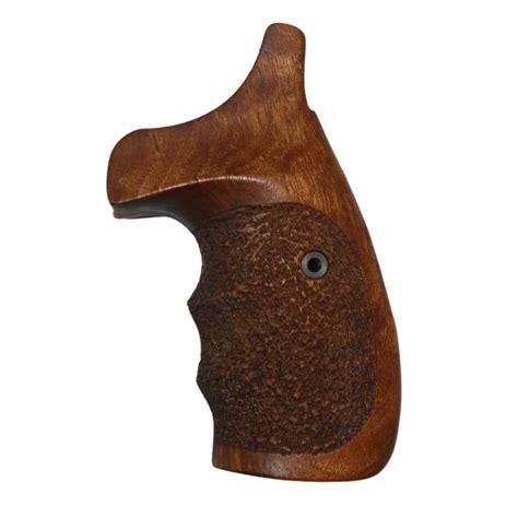 Smith Wesson N Frame Revolver Models Anatomical Stippled Walnut Wood Grips Fits Round Butt