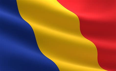 Premium Photo Flag Of Romania Illustration Of The Romanian Flag Waving