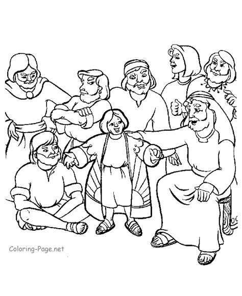 Joseph And His Dreams Coloring Pages Sketch Coloring Page