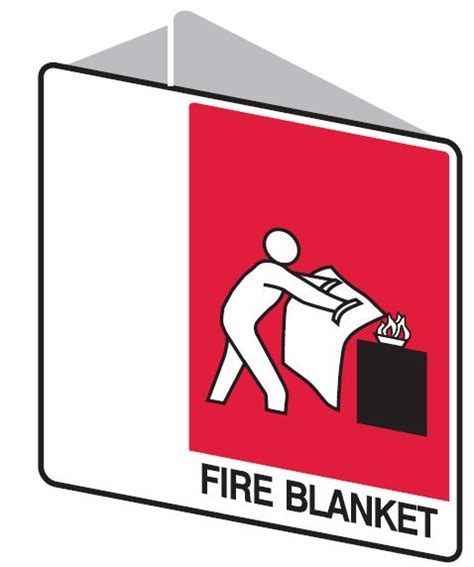 3d Fire Safety Sign Fire Blanket With Picto 225x225mm Poly