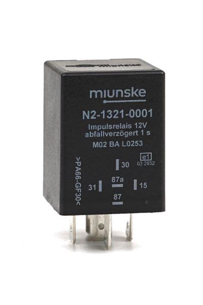 N2 1321 0001 Switch Off Delayed Impulse Relay 12v Nc 10a No 15a 1s