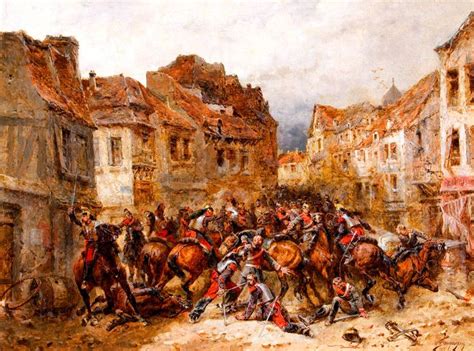 Cavalry Battle Franco Prussian War Guerre Franco Prussienne Guerre