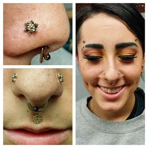 Double Nose Piercing All You Must Know Double Nose Piercing Facial