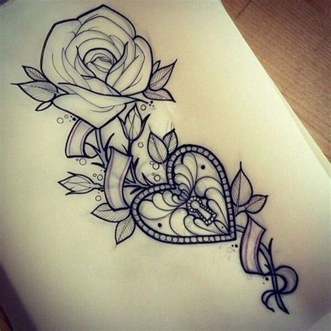 34 Best Heart Rose Tattoo Images On Pinterest Rose Tattoos Heart Tattoos And Hearts And Roses