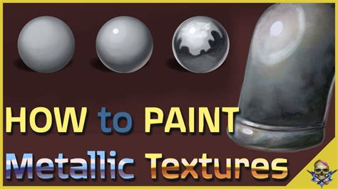 How To Paint Metal And Reflective Textures Digital Art Tutorial Youtube