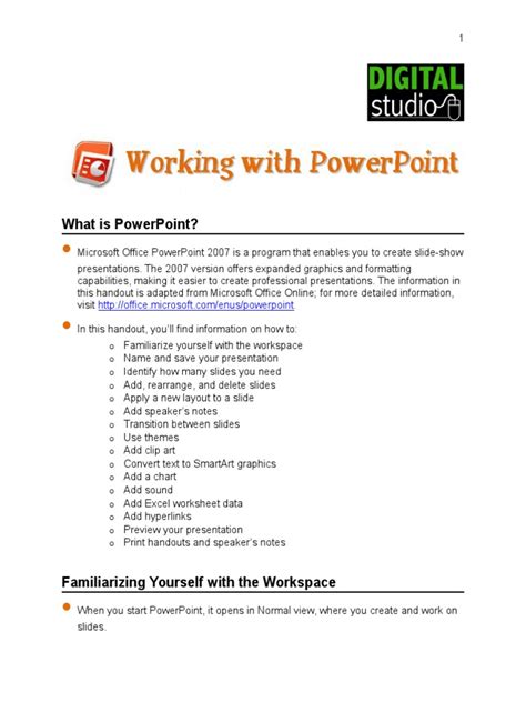 Powerpoint Handout Hyperlink Microsoft Power Point