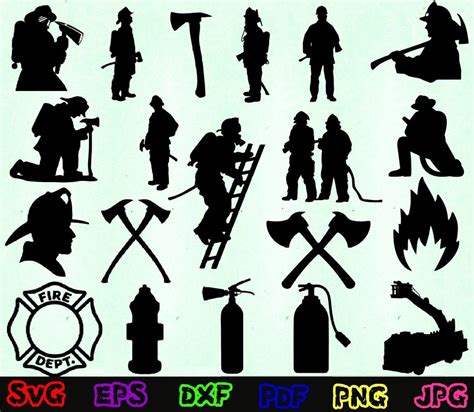 Firefighter Svg Fireman Svg Firefighter Silhouette Etsy Firefighter