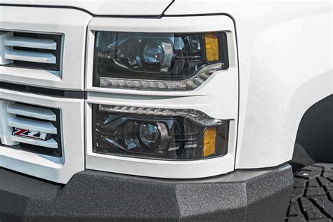 2014 2015 Chevrolet Silverado 1500 Led Drl Projector Replacement Headl