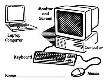 We've created a cross device coloring game especially for kids with their favorite characters and themes. Computer Parts Coloring Page by Computer Lab Lady | TpT