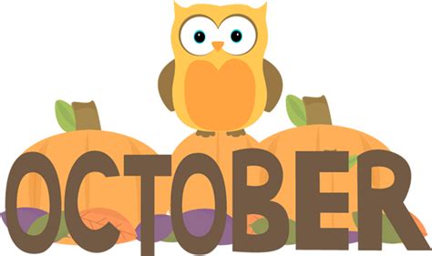 Month Of October Owl Clip Art Month Of October Owl Image October