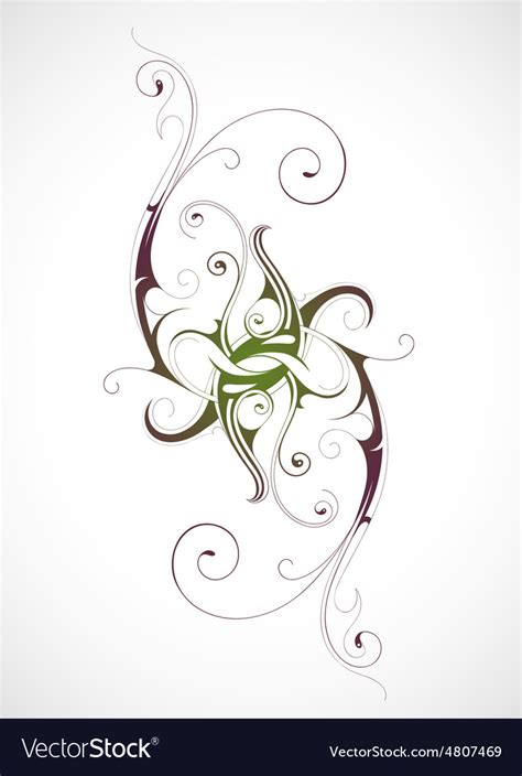 Calligraphic Swirls Royalty Free Vector Image Vectorstock