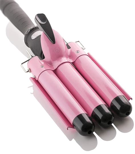 Alure Three Barrel Curling Iron Wand With Lcd Temperature