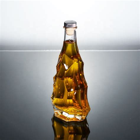 Custom Unique Shape Empty Glass Wine Liquor Bottles High Quality Glass Wine Bottle For Whisky