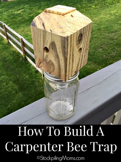 While you might not think bees can be a problem, over time they can destroy your barn, shed, and anything 7. How To Build A Carpenter Bee Trap - STOCKPILING MOMS™