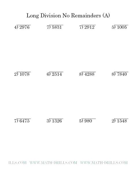 long division worksheets no remainders favorite worksheet