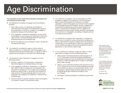 Free Louisiana Louisiana Age Discrimination Labor Law Poster 2024