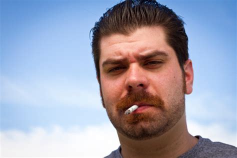 Sleazy Man Smoking Stock Photo Download Image Now Adult Beard