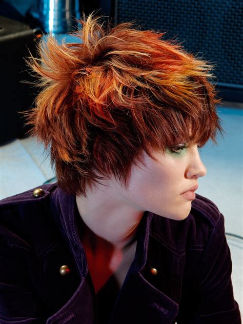 Ruffled And Fringy Punk Hairstyle With Spiky Texture And Color Transition
