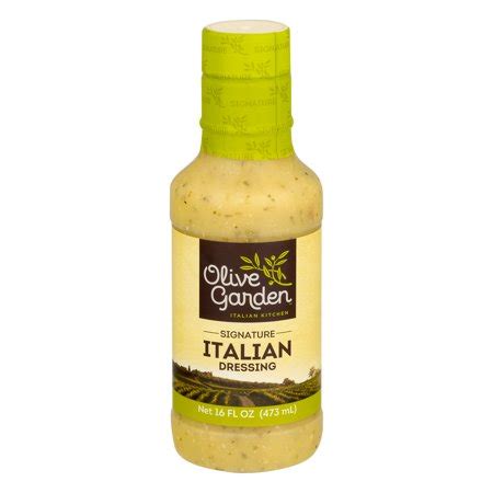 Ordering a side salad with the dressing on the side; Olive Garden Signature Italian Dressing 16 fl. oz. Bottle ...